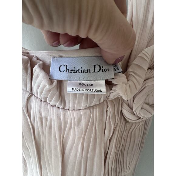 Christian Dior silk girl’s blush pink pleated Lined dress size 12 A NWT - Picture 6 of 13